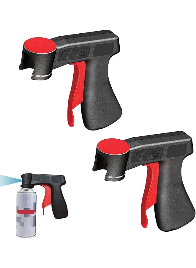 Excefore Spray Can Trigger Grip Handle, 2 Pcs Spray Can Aerosol Trigger Gun Grip, Instantly Converts Spray Cans Into Airbrush, Universal Spray Gun Tool Holder For Paint Sprays Adapter - Image 1