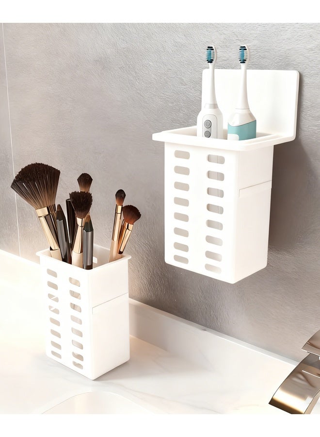 "تاقومارت حامل معجون أسنان من 3 قطع ، حامل فرشاة الأسنان ، صندوق تخزين مثبت على الحائط ، أدوات نظافة الحمام ، رف ، تركيب غير مستقر ، ملحقات الحمام - Image 3