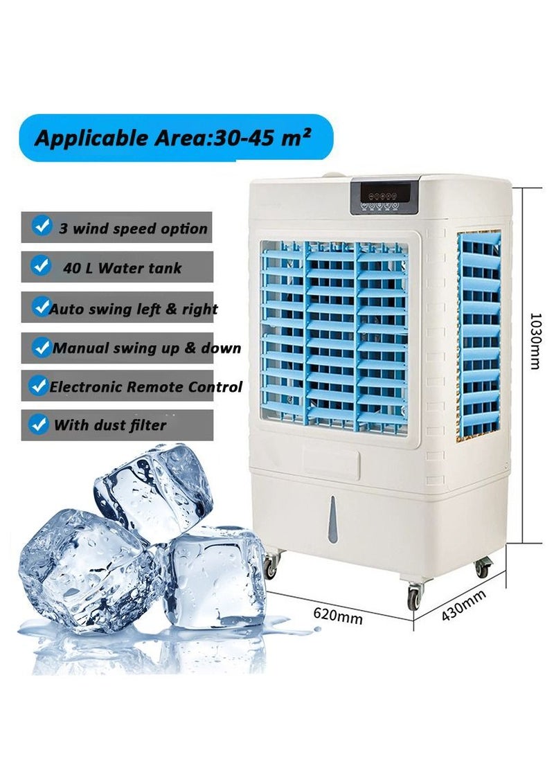 SUNRISE - Commercial Home Air cooler 40L Industrial Heavy duty Air Conditioning Fan, 3-In-1 Evaporative Air Cooler 3 Wind Speeds Outdoor Indoor Use Cooling UP To 45 Sqm - Image 1
