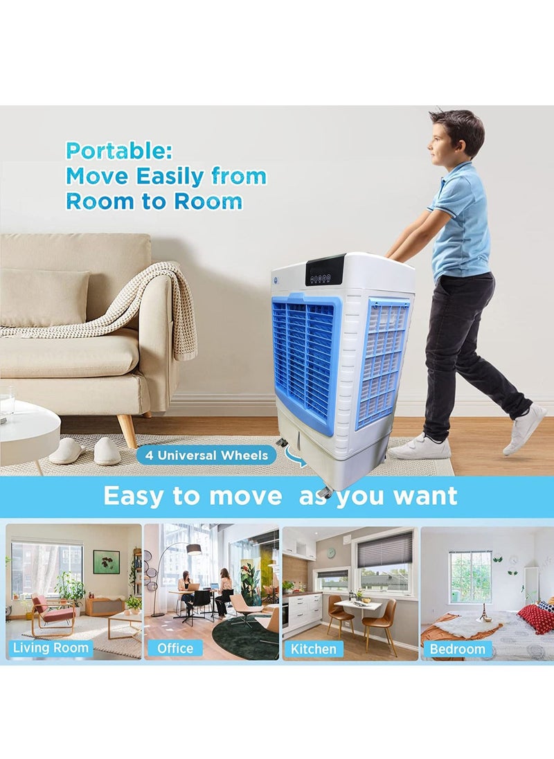 SUNRISE - Commercial Home Air cooler 40L Industrial Heavy duty Air Conditioning Fan, 3-In-1 Evaporative Air Cooler 3 Wind Speeds Outdoor Indoor Use Cooling UP To 45 Sqm - Image 1