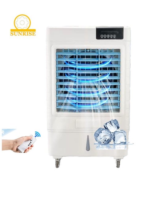 Commercial Home Air cooler 40L Industrial Heavy duty Air Conditioning Fan, 3-In-1 Evaporative Air Cooler 3 Wind Speeds Outdoor Indoor Use Cooling UP To 45 Sqm