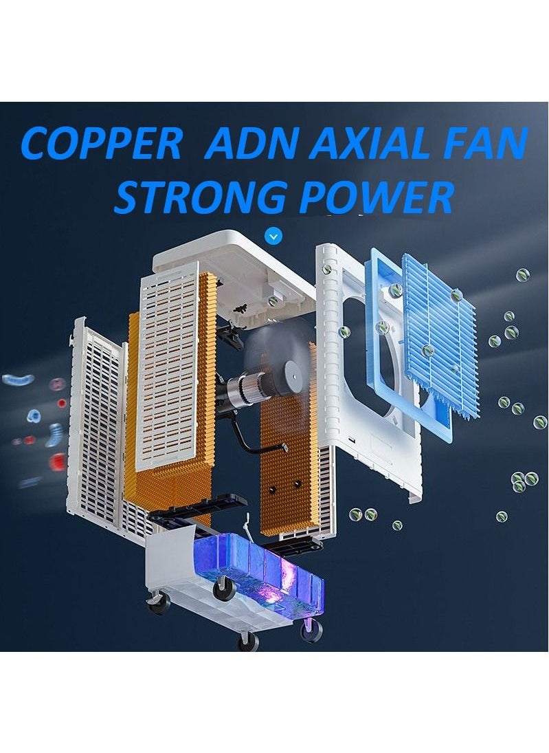SUNRISE - Commercial Home Air cooler 40L Industrial Heavy duty Air Conditioning Fan, 3-In-1 Evaporative Air Cooler 3 Wind Speeds Outdoor Indoor Use Cooling UP To 45 Sqm - Image 1