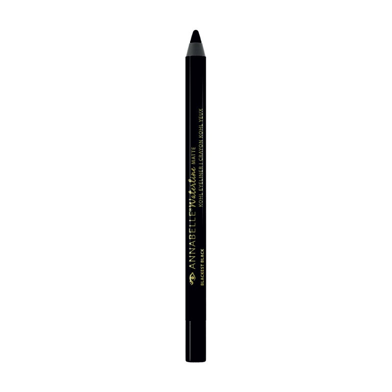 Annabelle Waterline Matte Kohl Eyeliner Pencil Blackest Black Intense Colours Matte Finish EasyToApply LongLasting 10H Waterproof Transferproof CrueltyFree 12 g