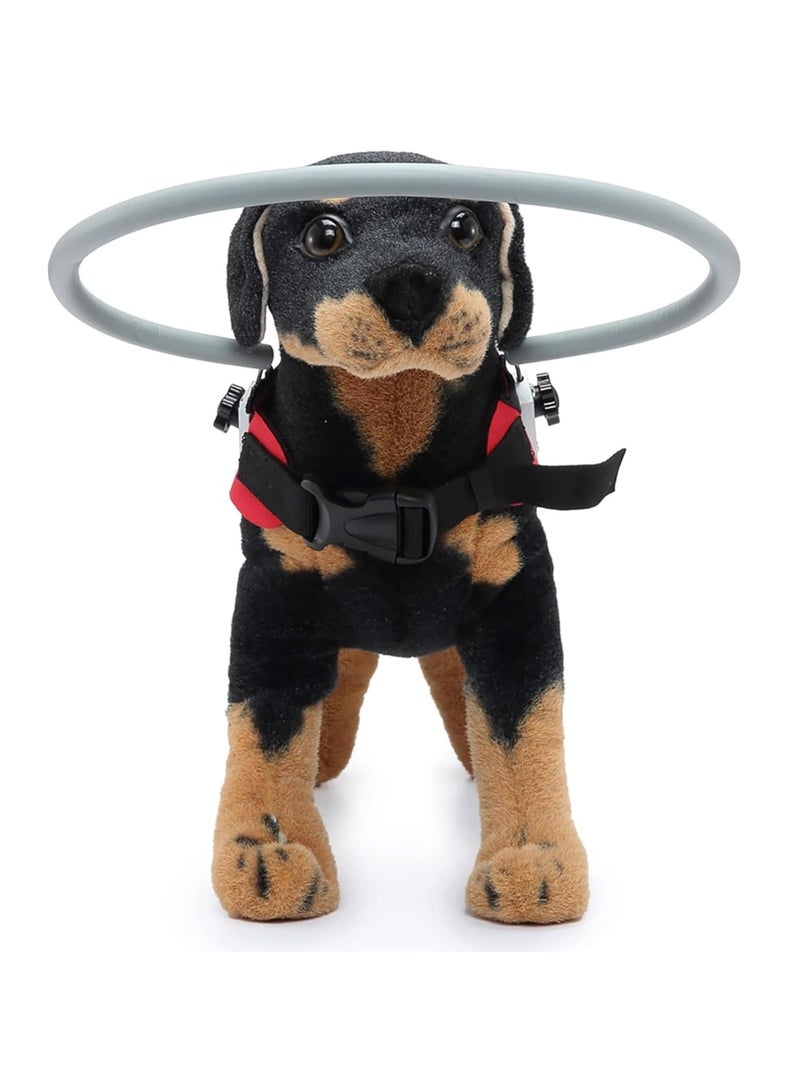 Blind Dog Safety Gear, Anti-Collision Ring for Dogs with D-Ring, Reflective Bumper Collar Red-Upgrade - Image 2