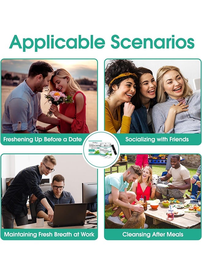 ORALHOE Hydroxyapatite Toothpaste Tablets Helps Strengthen & Protect Enamel Teeth Whitening Toothpaste Tablets With Mint for Natural Teeth Whitening Deep Cleansing & Enhanced Brightness - Image 3