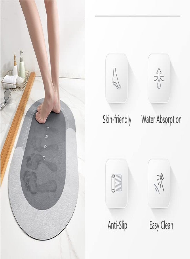 DONDA Water Absorbing Non-Slip Floor mat for Bathroom Kitchen Bedroom Entrance with Water Proof Washable Rubber mat Carpet Rugs for Shower and Tub Floor (Multicolor) (60 x 40 cm) - Image 2