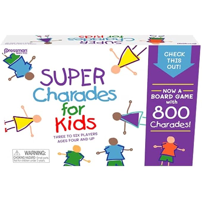 Pressman Super Charades for Kids Board Game  The No Reading Required Family Game - Image 1