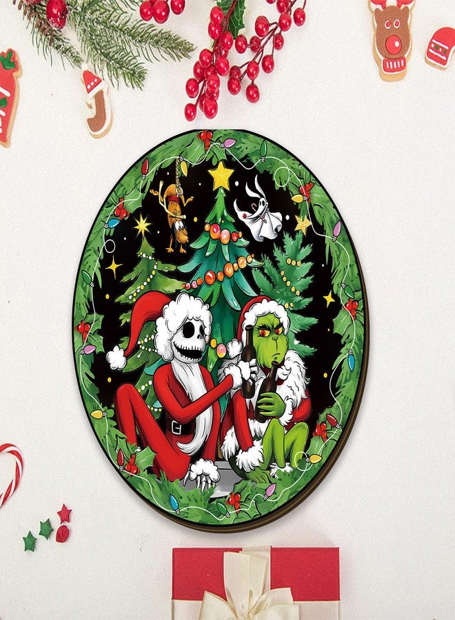 Yarcooly Christmas Decorations Hanging Sign Wooden Door Sign New Year Winter Xmas Decor Christmas Decorations for Home Party - Image 4