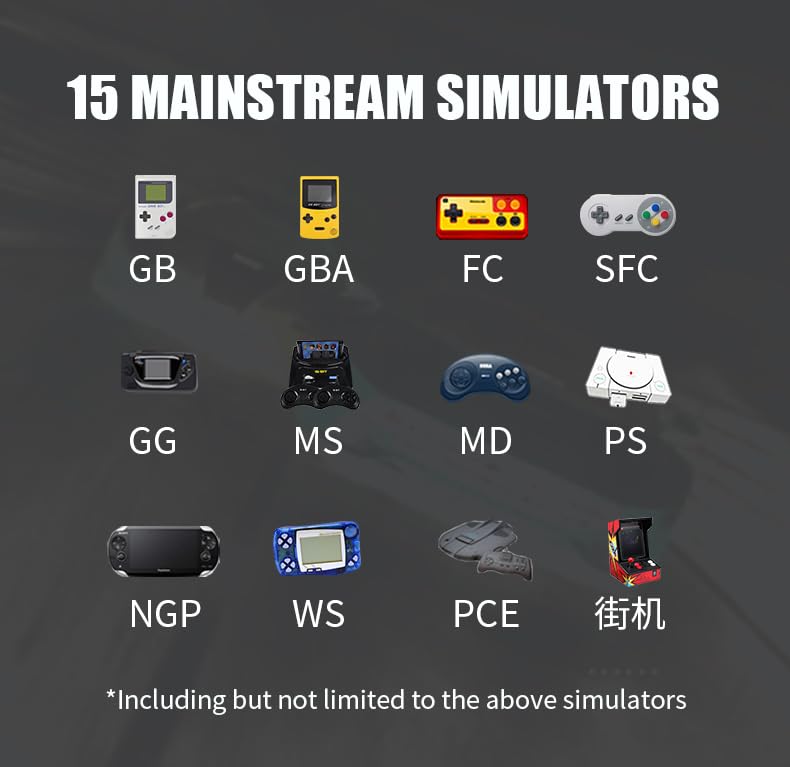 GoolRC جهاز ألعاب محمول جوجل آر سي ريترو، مع 16 جيجابايت مدمجة و2000 لعبة كلاسيكية، نظام لينكس مفتوح المصدر 3.0 بوصة شاشة IPS عالية الدقة جهاز ألعاب محمول (أحمر 16 جيجابايت) - Image 4