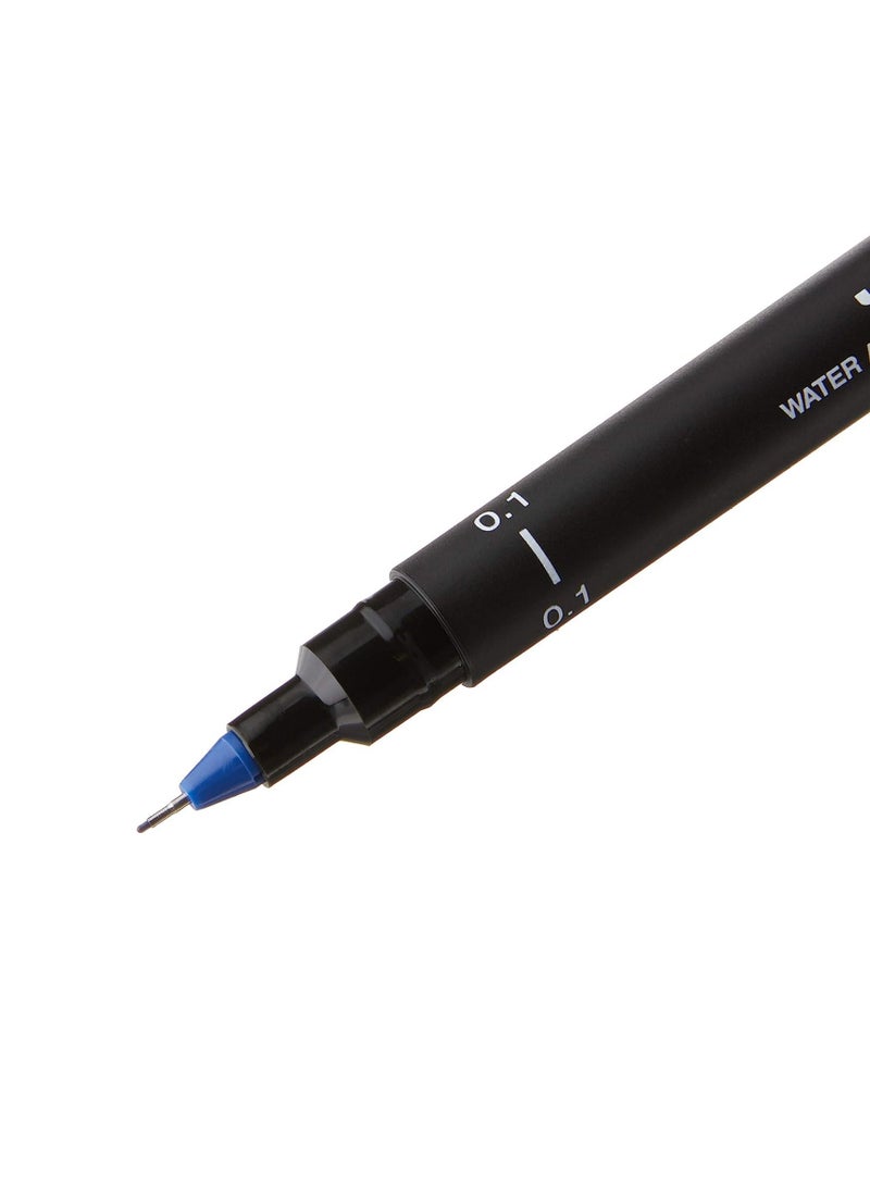 Uni Pin - 4 Pieces - Line Drawing Pen, 0.1mm - Blue - Image 1