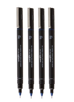 4 Pieces - Line Drawing Pen, 0.1mm - Blue