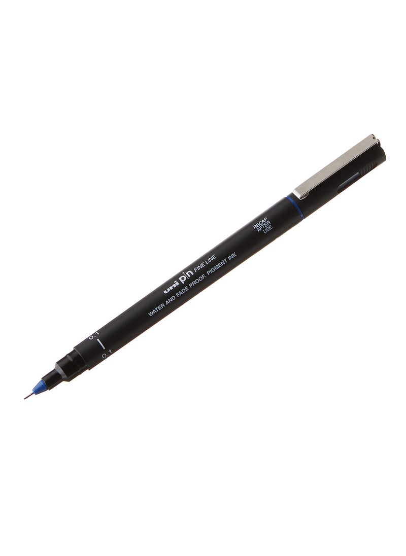 Uni Pin - 4 Pieces - Line Drawing Pen, 0.1mm - Blue - Image 1