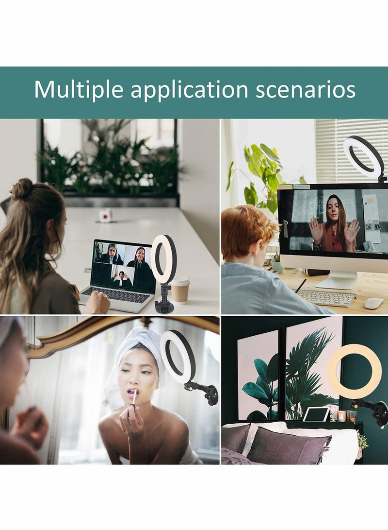 Excefore USB LED Ring Light for Laptop, Computer Monitor, Desk, Wall, and Mirror with Suction Cup - Image 5