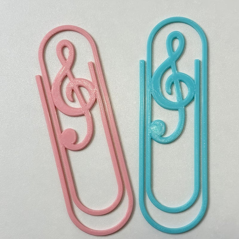 2pcs Treble Clef Bookmarks Black Red Lightweight for Books Music Office Study Gift - Image 5