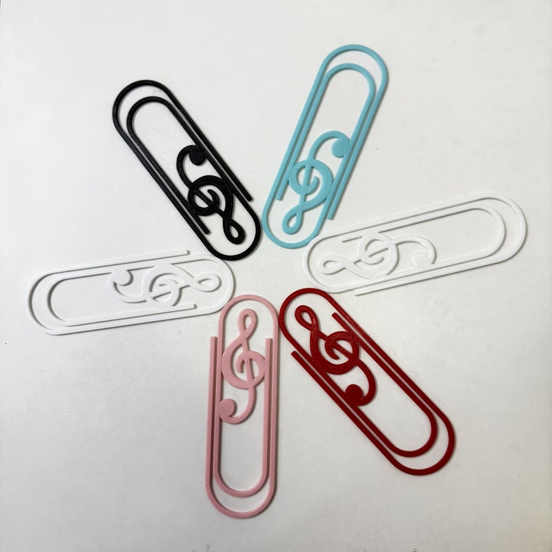 2pcs Treble Clef Bookmarks Black Red Lightweight for Books Music Office Study Gift - Image 2