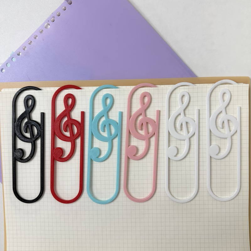 2pcs Treble Clef Bookmarks Black Red Lightweight for Books Music Office Study Gift - Image 4