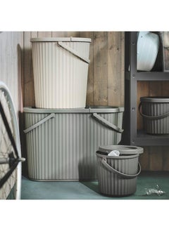 Zaboon Bin With Lid, Dark Grey, 8 L  - Image 2