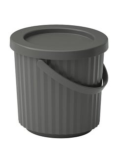 Zaboon Bin With Lid, Dark Grey, 8 L  - Image 1
