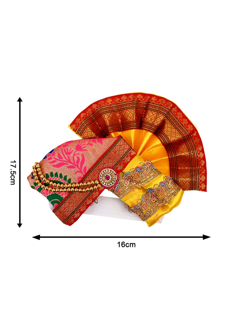 Madhoor Laddu Gopal Deity Idol Mukut Multicolour for Deity Dressing, Pooja & Festivals, 4 Inches, 1 Piece - Image 4
