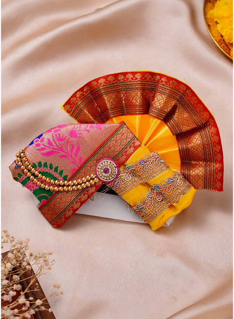 Madhoor Laddu Gopal Deity Idol Mukut Multicolour for Deity Dressing, Pooja & Festivals, 4 Inches, 1 Piece - Image 2