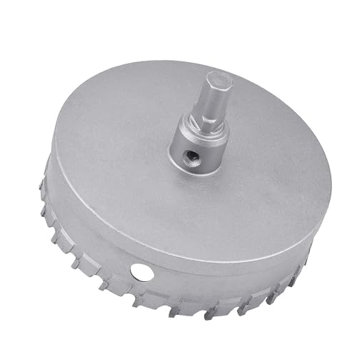 GUICGOC 114mm (4.48 inch) Metal Steel Hole Saw with 2 Drill Bits, Hole Cutter for Thick Metal,Stainless Steel,Iron and Wood (114mm (4.48 inch)) - Image 3