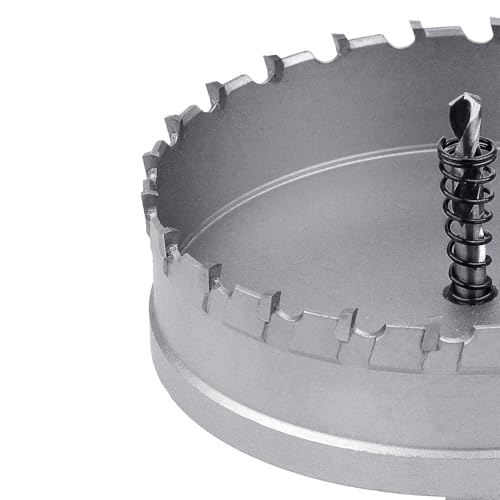 GUICGOC 114mm (4.48 inch) Metal Steel Hole Saw with 2 Drill Bits, Hole Cutter for Thick Metal,Stainless Steel,Iron and Wood (114mm (4.48 inch)) - Image 5