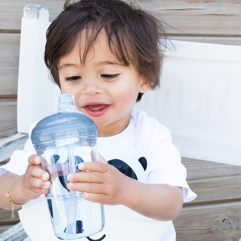 Nuby Tritan NoSpill Trainer Cup with Silicone Spout  360 Weighted Straw with Hygienic Cover - Image 2