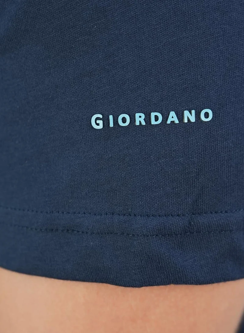 GIORDANO  Men's Giordano Cotton Crewneck Slim Fit Tee - Short Sleeve for Men | Best Price UAE