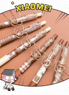 Y&D Ballpoint Pen, Retractable Gel Rollerball Pens Cute Bear Pen Ins Student Signature Kawaii Office Stationery (caramel Pudding Bear)  - Image 3