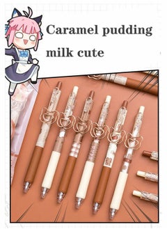Y&D Ballpoint Pen, Retractable Gel Rollerball Pens Cute Bear Pen Ins Student Signature Kawaii Office Stationery (caramel Pudding Bear)  - Image 2