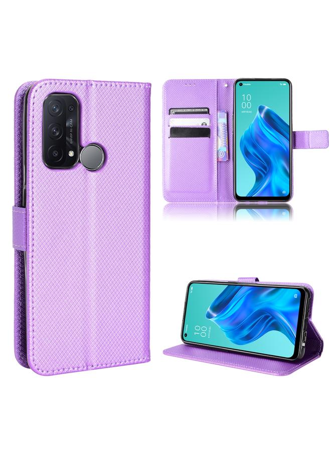 erorex Case For OPPO Reno5 A Diamond Texture Leather Phone Case - Image 1