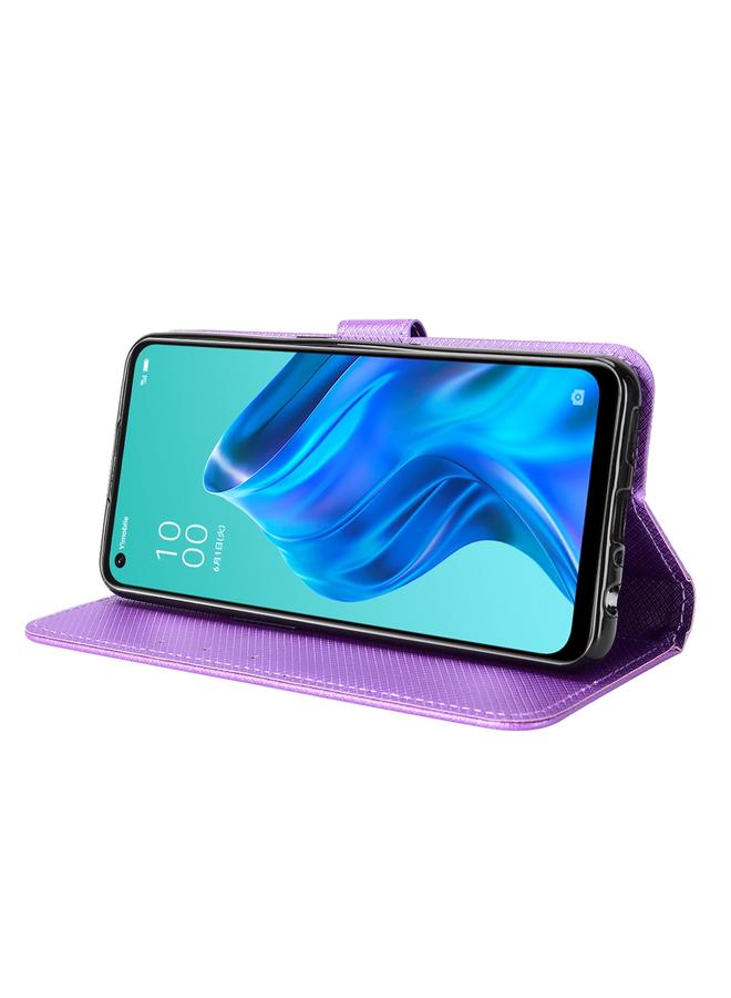 erorex Case For OPPO Reno5 A Diamond Texture Leather Phone Case - Image 5