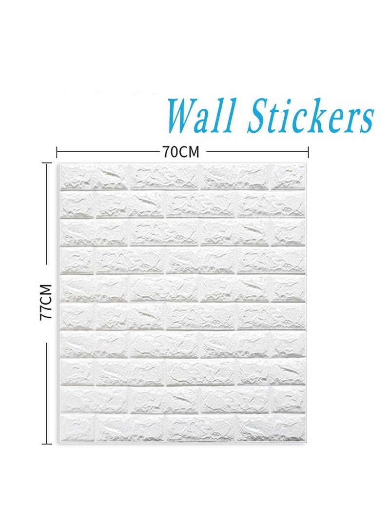 FFD PE Foam 3D Tile Pattern Self-Adhesive Wall Stickers (20pcs) - Waterproof, Anti-Collision Decorative Wall Decals for Home & Office" - Image 4