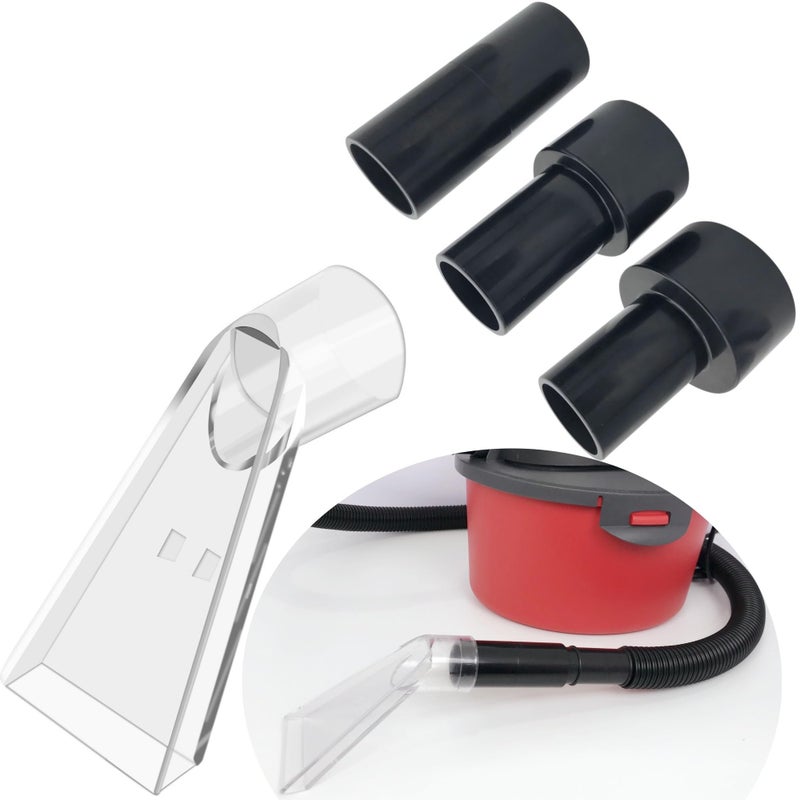 Happy Tree Universal Fits All Brands' Shop Vacs with 2-1/2" & 1-7/8" & 1-1/4" Adapter Clear Extraction Accessory for Auto Detailing, Shop Vac Extractor Attachment Kit for Wet-Dry Vacuum Cleaners - Image 1