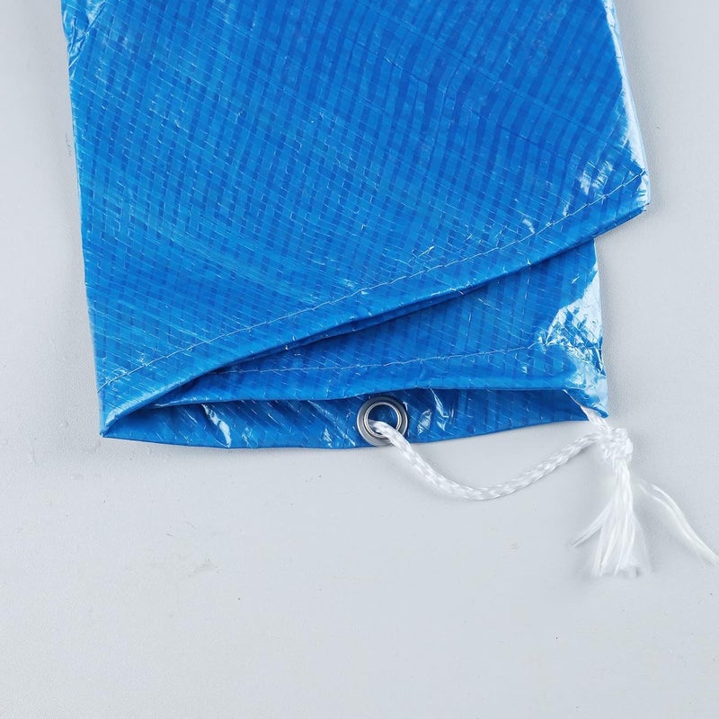 cheekyglo Round Pool Cover - Hot Tub Dustproof Cover, Swimming Pool Covers for Diameter 6 8 10 12 15 Ft, Dust Pool Cover Protector with Drawstring Design for Round Inflatable Swimming Pools (12 Ft, Blue) - Image 3