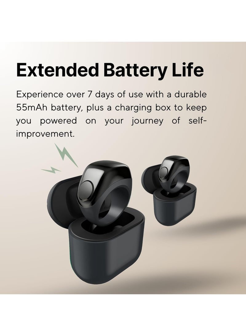 أنكوفو خاتم ذكي، خاتم tasbih ذكي، الصلاة المسلمة، العداد، تذكير توقيت الصلاة، شاشة OLED، IPX67 مقاوم للماء، يتضمن مقصورة الشحن، 3 حلقات قابلة للتبديل (خضراء) - Image 5