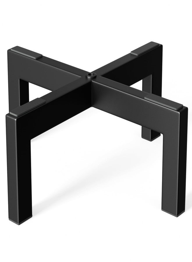 bussdis Plant Stand Holder Single Plant Riser For Indoor Outdoor Flower Pot Stand Tall 3.6 IN Metal Black - Image 1
