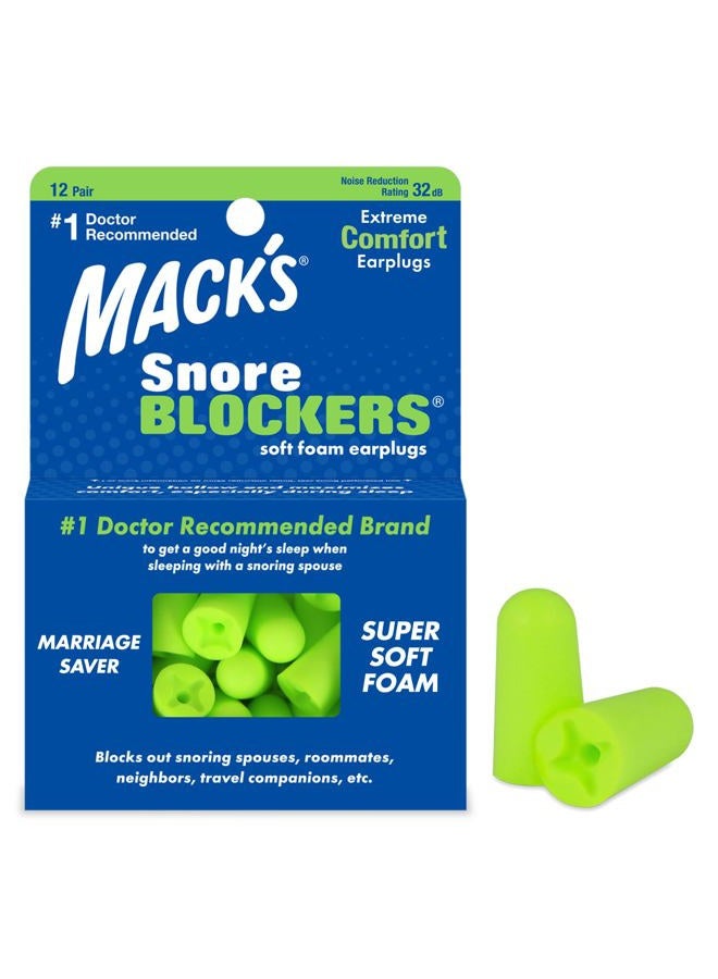 Mack's سدادات أذن ناعمة لمنع الشخير 12 زوج - Image 1