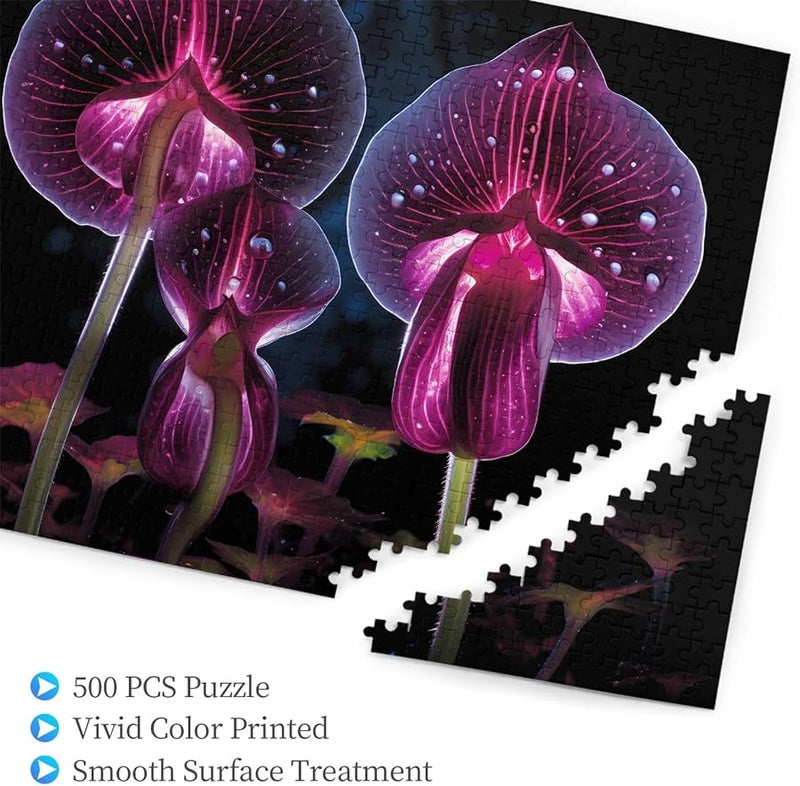 لغز بازل 500 قطعة لحشرة فايا تأكل الزهور للكبار، ديكور منزلي مقاس 20.4 × 15 بوصة - Image 3