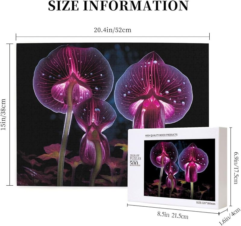 لغز بازل 500 قطعة لحشرة فايا تأكل الزهور للكبار، ديكور منزلي مقاس 20.4 × 15 بوصة - Image 5