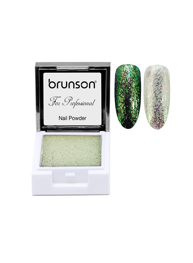 brunson Nail Art Powder UV Gel Powder Aurora Painting Square Liquid Powder Solid Pigment WF09