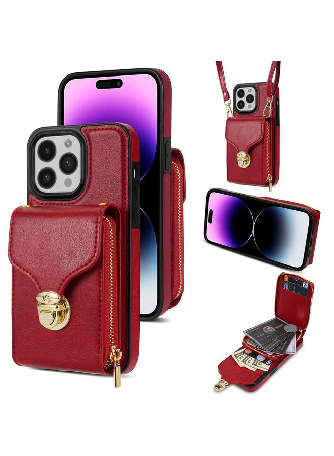 اس-توب جراب لهاتف iPhone 14 Pro Max مزود بسحاب ومحفظة بطاقات معدنية - Image 1