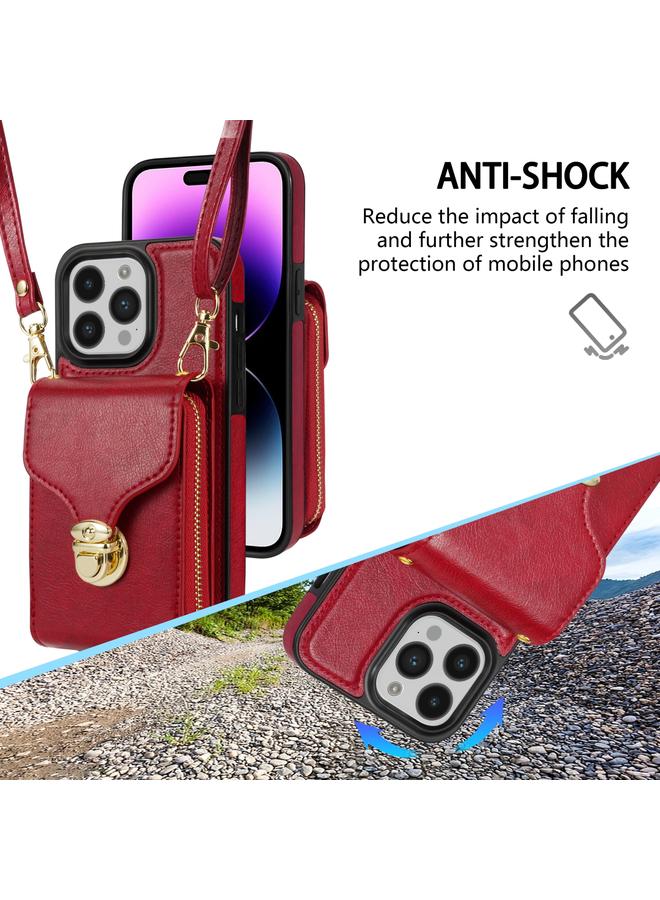 اس-توب جراب لهاتف iPhone 14 Pro Max مزود بسحاب ومحفظة بطاقات معدنية - Image 3