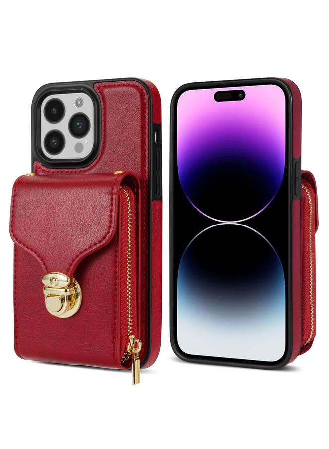 اس-توب جراب لهاتف iPhone 14 Pro Max مزود بسحاب ومحفظة بطاقات معدنية - Image 2