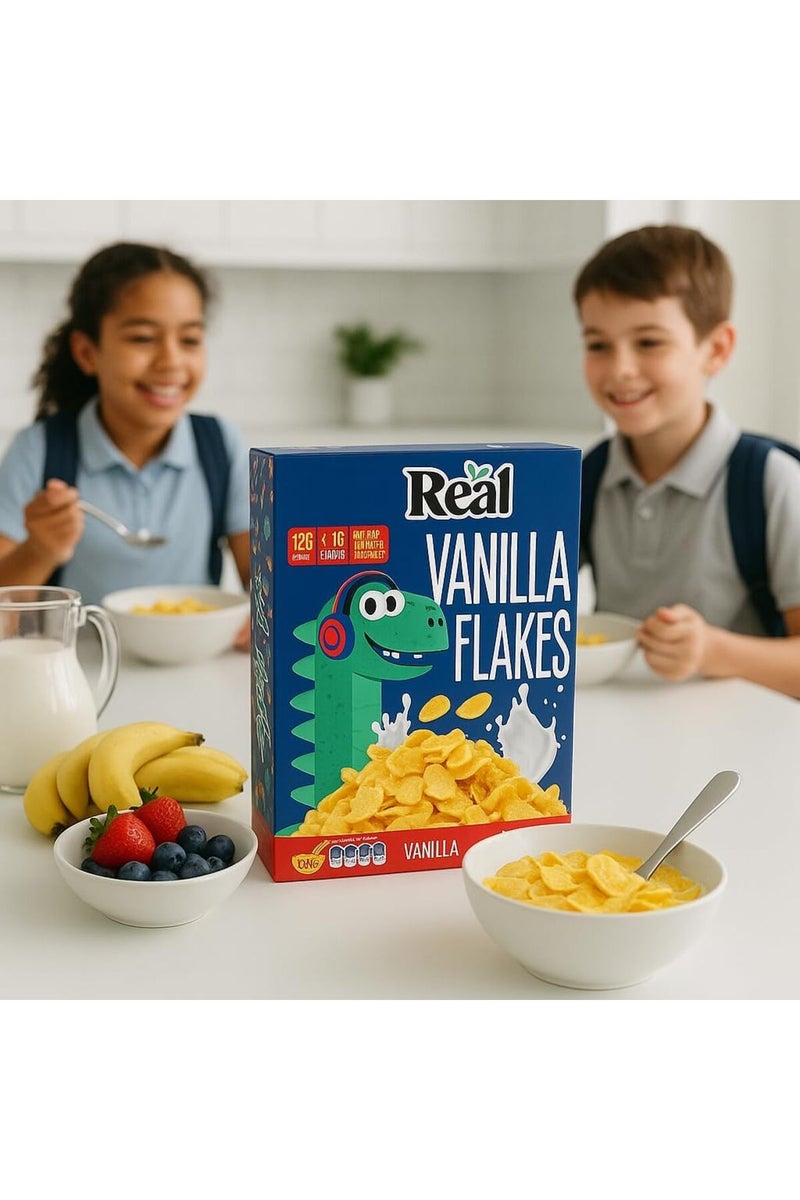 Real Flakes Vanilla Cereal – High Protein, Low Sugar, Preservative-Free, 250g Pack (Pack Of 3) - Image 4