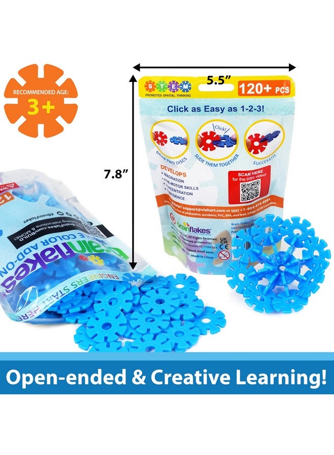 Brain Flakes Brain Flakes Single Color Add-on - 120 Pieces - Resealable Pouch - Green  - Image 4