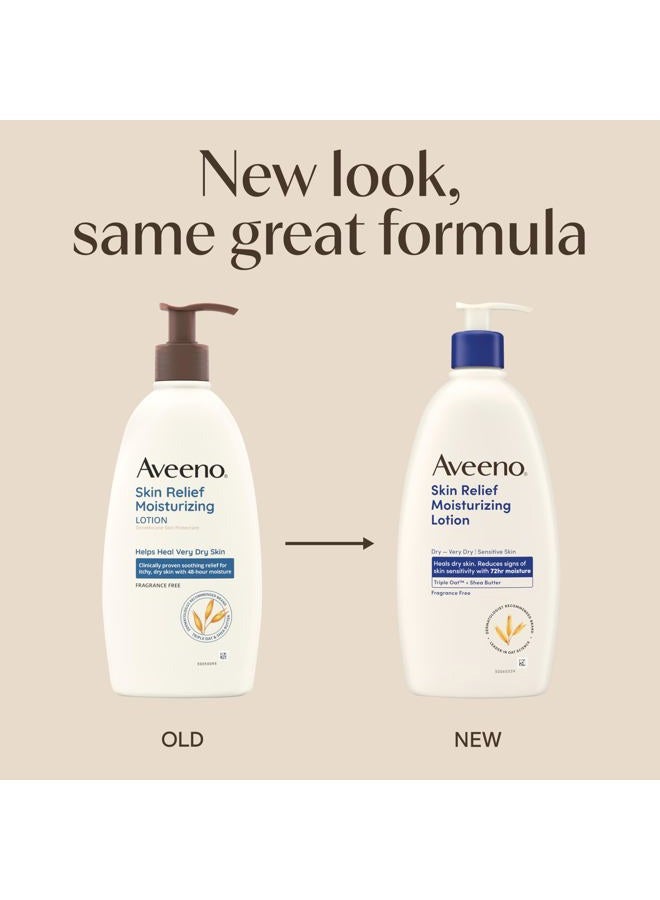 Aveeno Skin Relief Moisturizing Lotion for Unisex - 12 oz Moisturizing - Image 2
