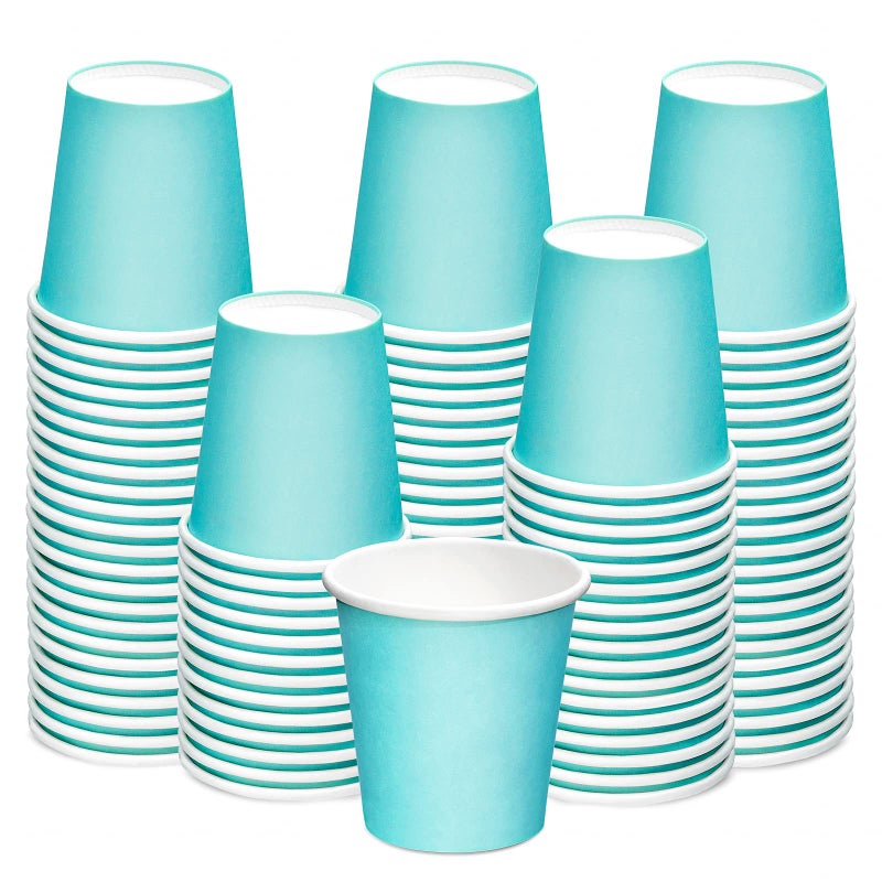 Giwrmu 100 pack 3 oz Paper Cups Disposable 3 oz Bathroom Cups Mouthwash Paper Cups for mouthwash Snack Cups Espresso Cups Suitable for Home Party Picnic
