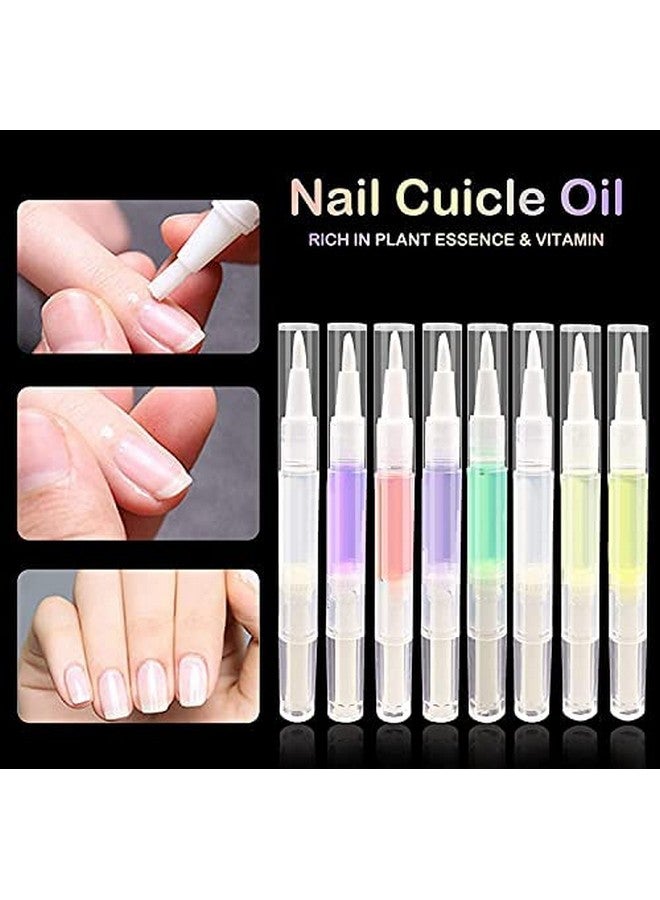 Extrapins 8Pcs Cuticle Oil Penscuticle Revitalizer Oil Pen With Soft Brushcuticle Oil Bulk For Nails Moist And Treatmentnail Oil Manicure Repair The Cuticle8 Kinds Of Fruity Smell - Image 4
