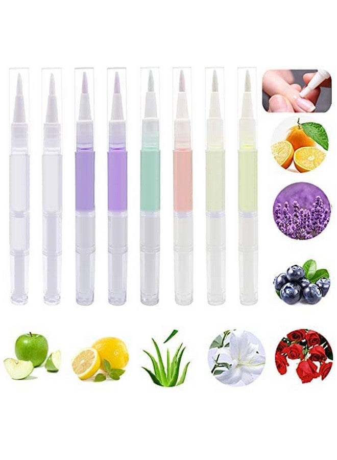 Extrapins 8Pcs Cuticle Oil Penscuticle Revitalizer Oil Pen With Soft Brushcuticle Oil Bulk For Nails Moist And Treatmentnail Oil Manicure Repair The Cuticle8 Kinds Of Fruity Smell - Image 2